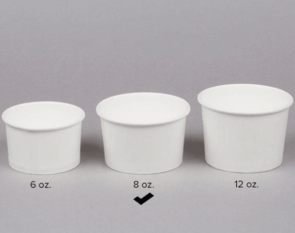 8 Oz Paper Cup Container | Ø96mm |  Hot & Cold | Case of 1000 - KimEcopak