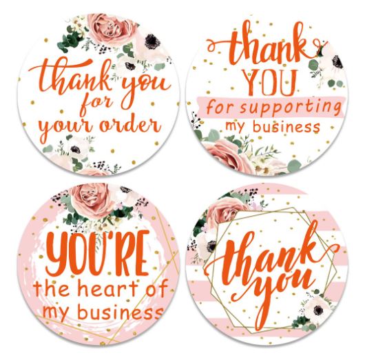 THANK YOU Stickers Roll _ (500 Pcs) - KimEcopak