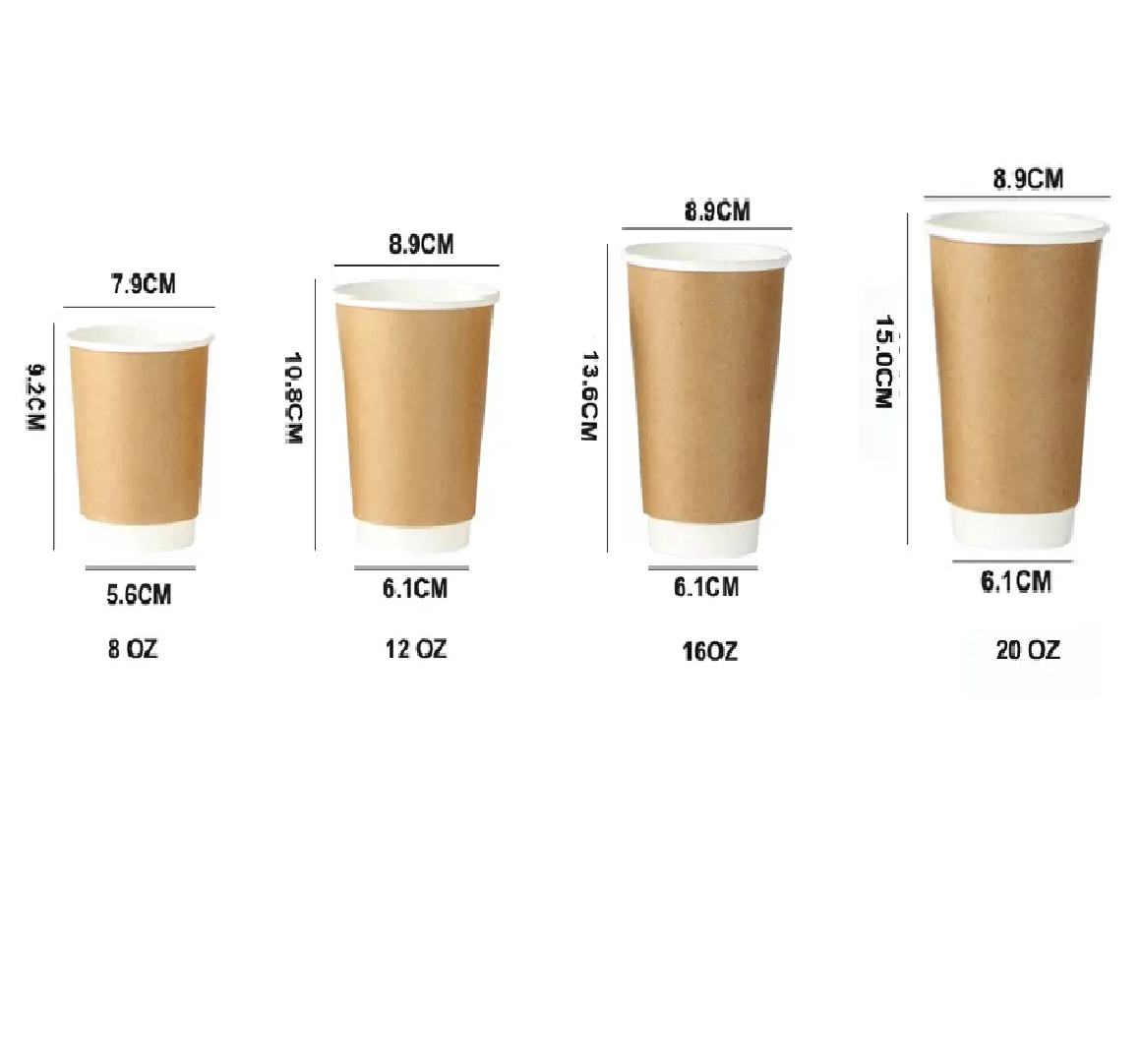 Custom Hot Coffee Cup | Sleeveless & Double Wall | Wholesale | Custom Logo & MOQ 10,000 Pcs